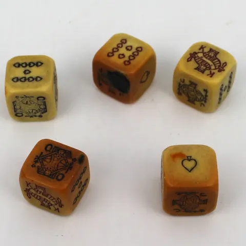 Early 20th c. Bakelite Poker Dice