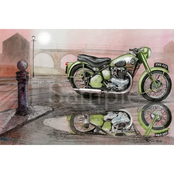 B.S.A. 1959 BSA Star Twin Extra Large Metal Wall Art