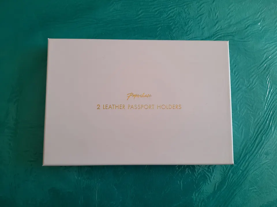 Set of 2 passport holders in white.  Just Married