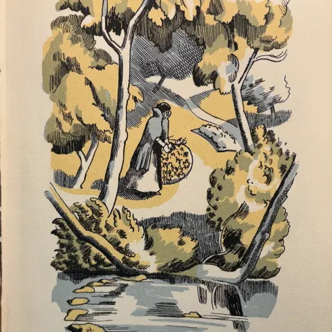 Vintage 1931 Original John Nash Lithograph Free UK Post. Matted