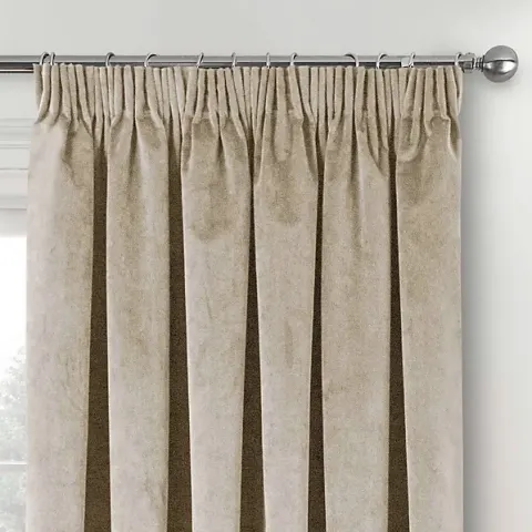 Luxury Jacquard Pencil Pleat Curtains Champagne 168x183