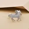 NEW!! Elanza simulated CZ Unicorn Ring in Platinum Overlay Sterling Silver