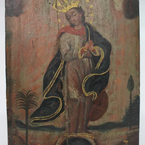 Fine 17th century Religious Painting Oil on Board