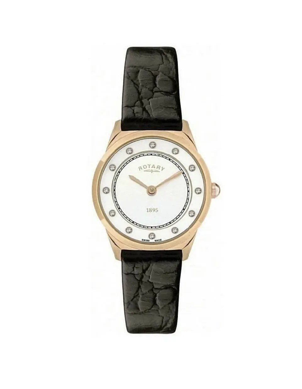 ROTARY  SWISS ULTRA-SLIM ROSE GOLD S/STEEL LADIES QUARTZ MVMT. WATCH