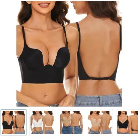 5 x Low Back Bras