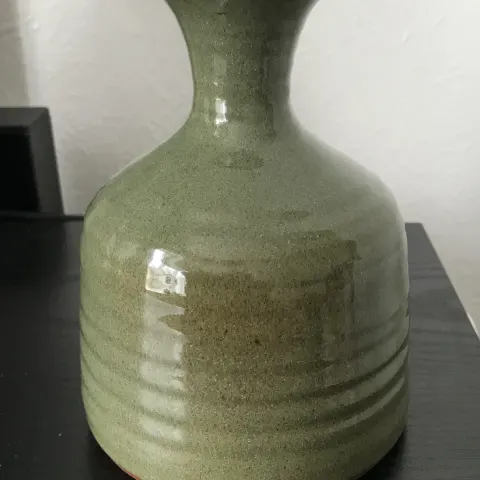 Breanish Pottery Olive Green Glaze Vase