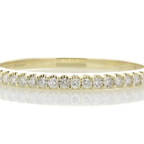 9ct Yellow Gold Diamond Half Eternity Ring 0.25