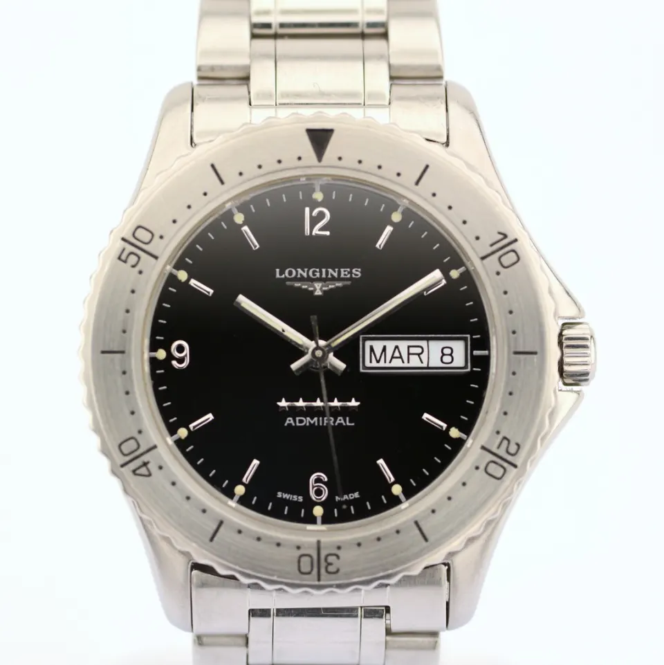 Longines/Admiral Five Star Day Date - Gentlemen's Steel Wristwatch