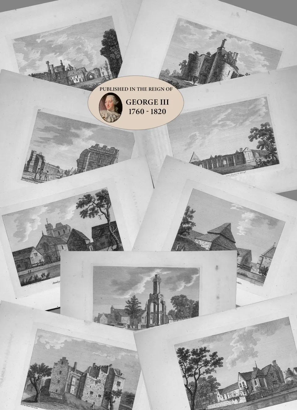 Job Lot Gloucestershire Francis Grose Antique 230+ Years Old Copper Engravings.