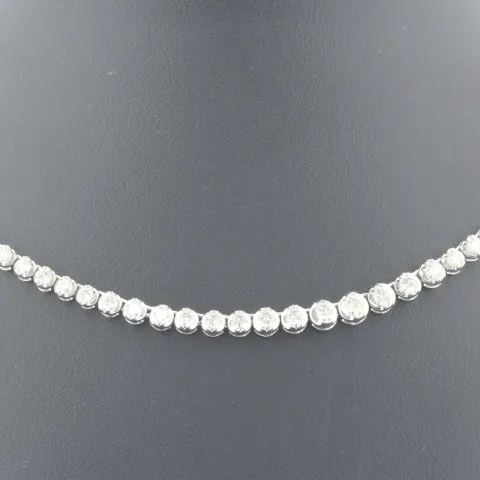 10ct Gold Tennis Diamond Collarate 5.00 Carats