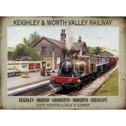 Keighley & Worth Valley Railway Nostalgic Large Metal Wall Art