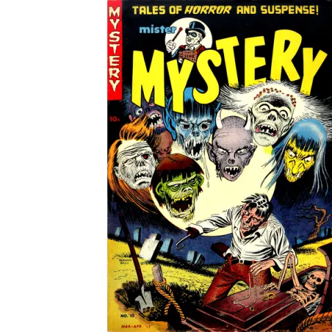 Mister Mystery  1940’s/50’s  Horror Cover Metal Wall Art-8
