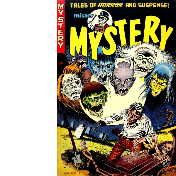 Mister Mystery  1940’s/50’s  Horror Cover Metal Wall Art-8