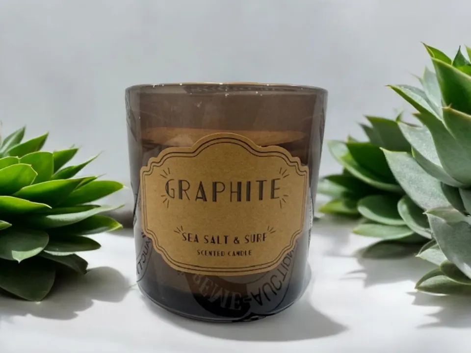 575g Luxury Graphite Sea Salt & Surf Scented Candle