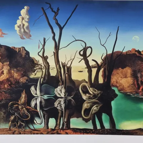 Salvador Dali "Swans Reflecting Elephants, 1937" Limited Edition