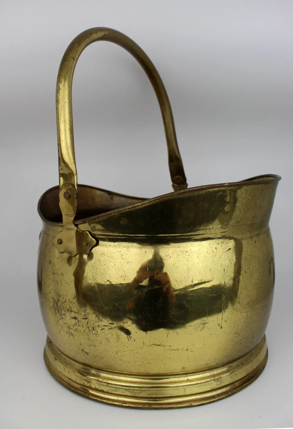 Vintage Lombard England Brass Coal Scuttle