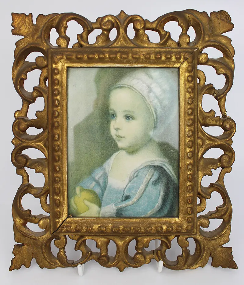 Small Print Set in Good Quality Antique Gilt Frame