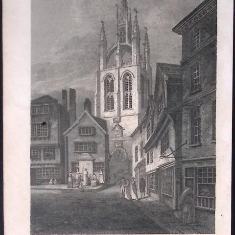 Northumberland View of Newcastle City Antique 223 Years-Old Steel-Engraving-134