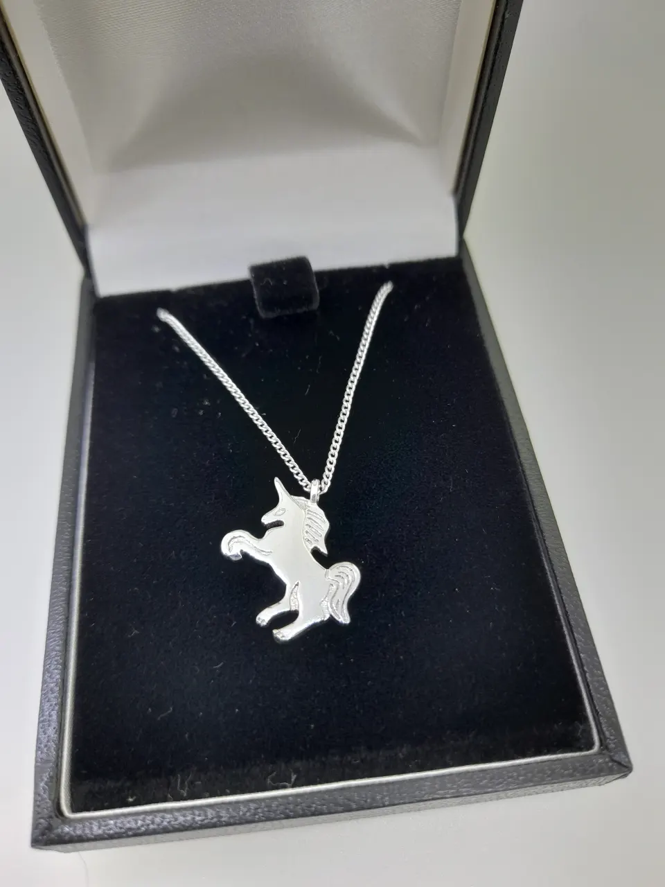 Silver Unicorn Pendant and Chain