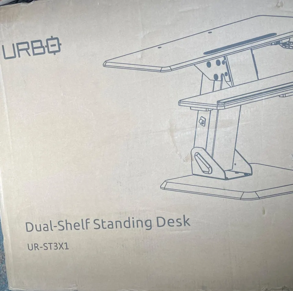 Urbo Dual Shelf Sit-Stand Desk Converter Est Retail Value £130 R*