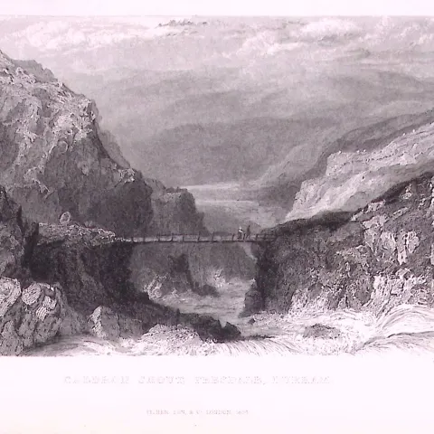 Caldron Shout Teesdale Durham Antique Steel Engraving-27a-TR.