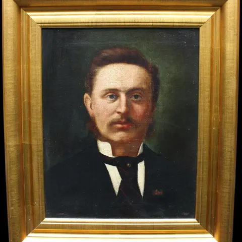 19th c. Portrait Oil on Canvas by George Harris (1855-1936)