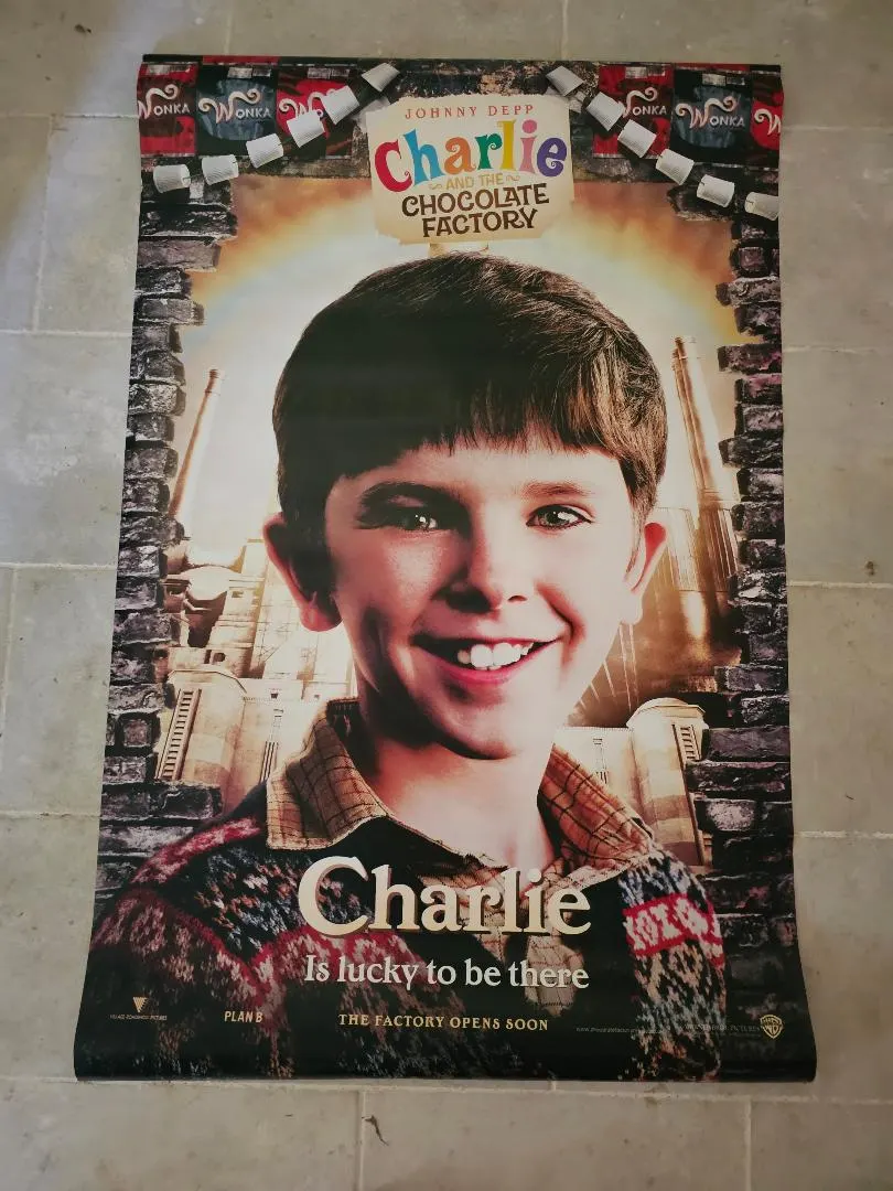Johnny Depp's Charlie and The Chocolate Factory Original Cinema Banner 2005