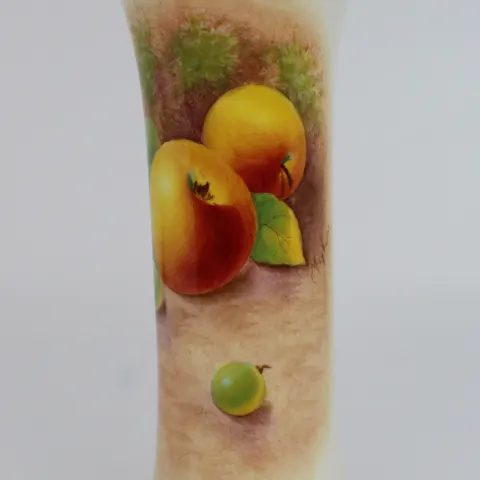 Royal Worcester Hand Painted Fruit Vase by Maybury 1954 G923