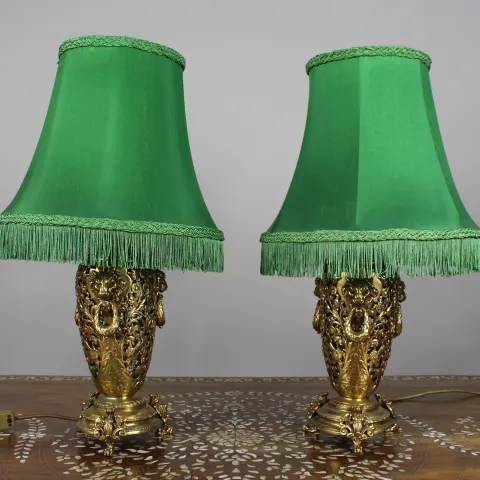 Pair of 19th Century French Ormolu Table Lamps