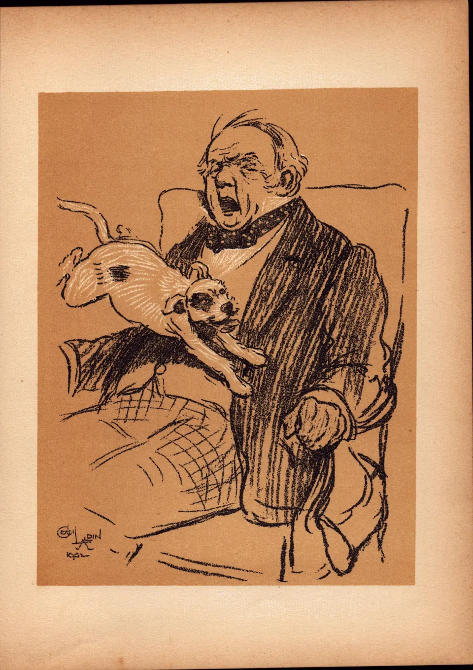 Cecil Aldin Antique Lovable Scamp Of a Terrier illustration A Dog Day -18.