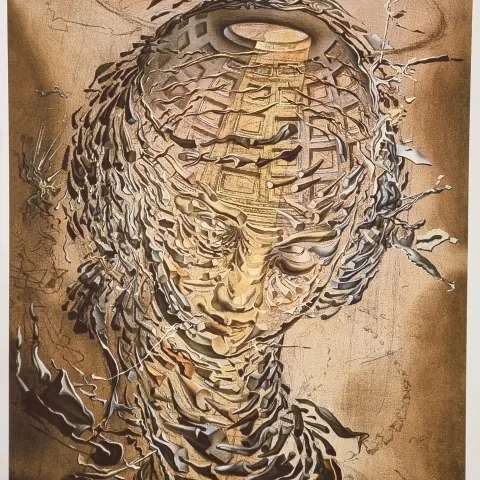 Salvador Dali Limited Edition Titled "Exploding Raphaelesque Head"