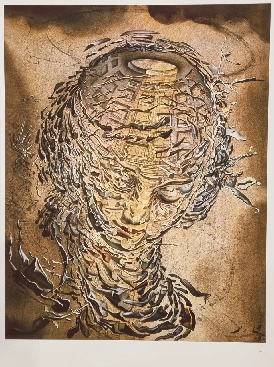 Salvador Dali Limited Edition Titled "Exploding Raphaelesque Head"
