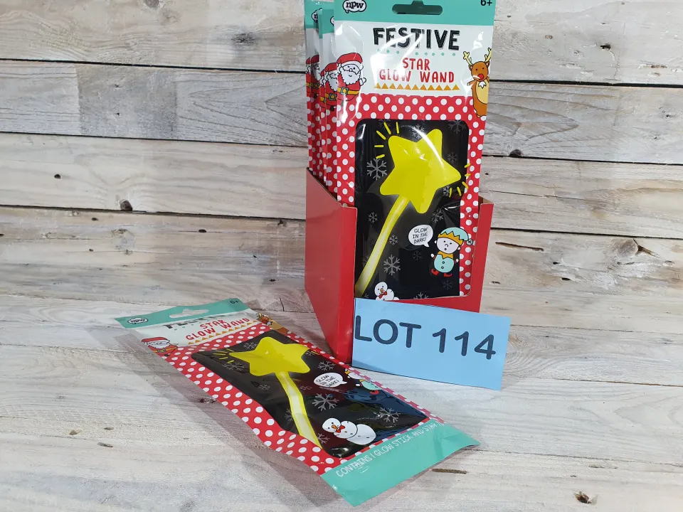 12 x Festive UV Glow in the Dark Wands Rrp £24.99
