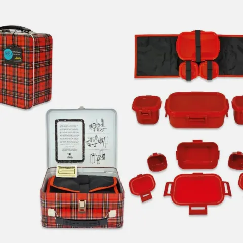 4 X Aladdin Heritage Plaid Lunch Kit 5 Piece Set Kids Adults Bento Tupperware
