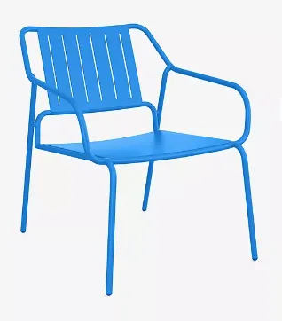 Item Description  -  John Lewis ANYDAY Brights Metal Garden Lounge Chair, Directoire Blue  -  Stock