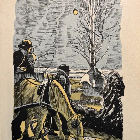 Vintage 1931 Original John Nash Lithograph Free UK Post. Matted