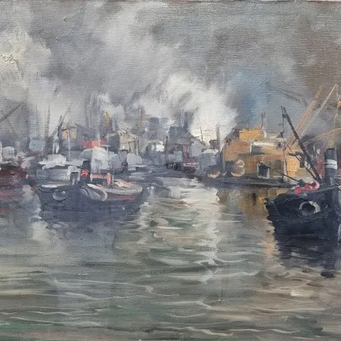 Arturo Bonanomi Original Oil On Canvas (Italian. 1920-2010)