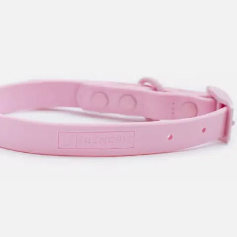 5 X FRENCHIE WATERPROOF COLLAR - PINK BUBBLEGUM