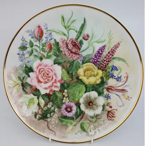 Hand Painted Thomas Germany Aldrington Cabinet Plate