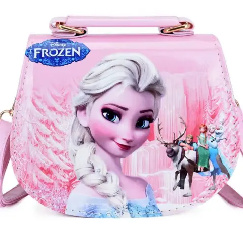 Disney Frozen Elsa Shoulder Bag Kids Crossbody Handbag Kindergarten Pink