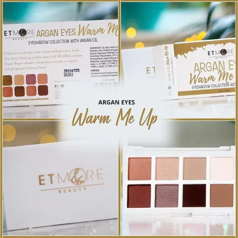 5 X ETMORE ARGAN OIL Eye Shadow Palette - WARM ME UP. RRP £100 - GRADE A