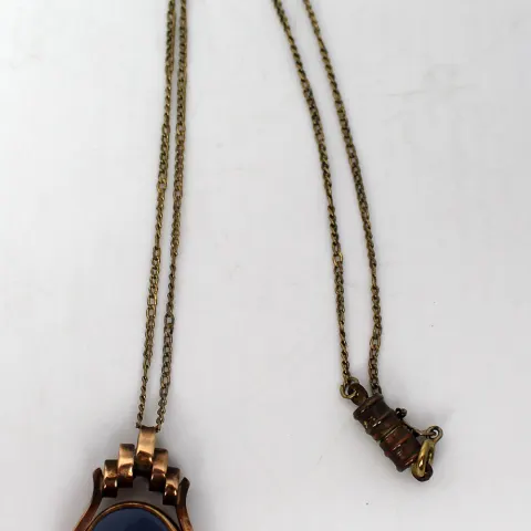 Antique Agate 9ct Gold Seal on Chain