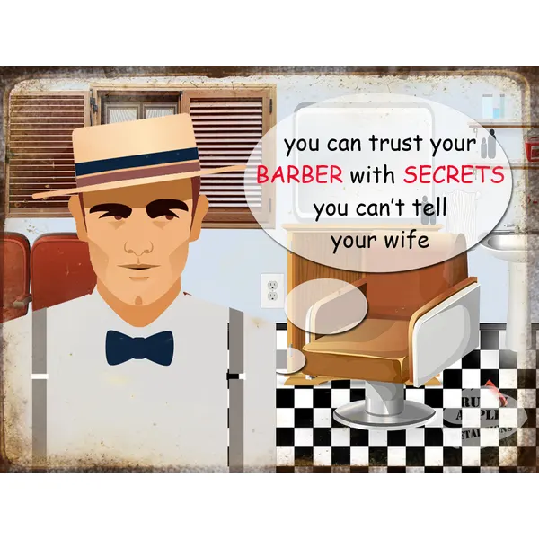 You Can Trust Your Barber Metal Wall Art