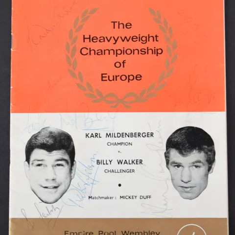 Boxing Programme with original sporting signatures