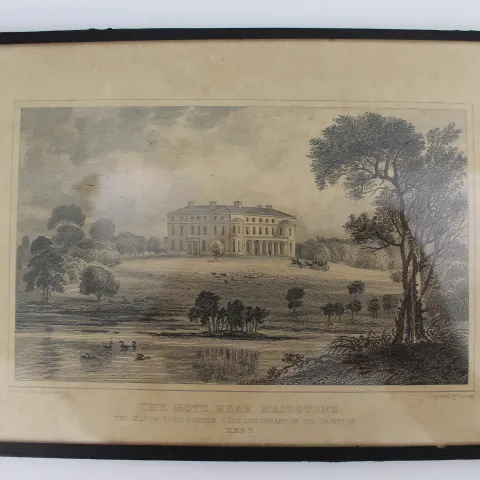 Georgian Engraving – The Mote near Maidstone, 1829