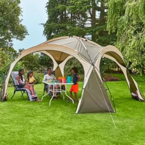 (20/7C) RRP £89. Ozark Trail Dome Shelter Grey. Designed With A Clear 360-Degree View So You Can Se