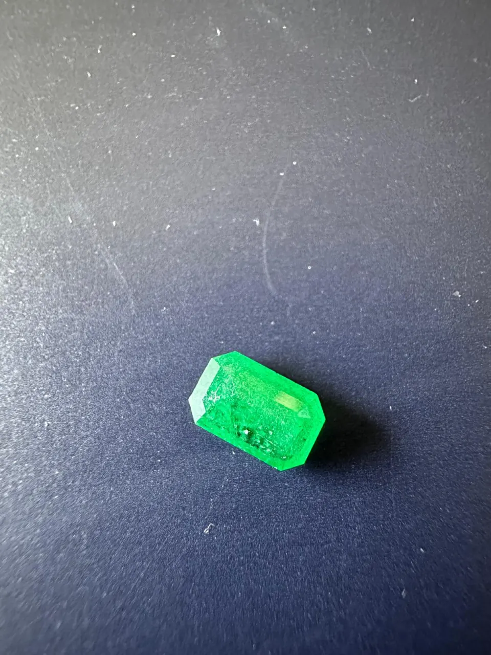 Natural Beryl Pear Emerald  0.83 Carat| Octagon Emerald, Vivid/Deep Green