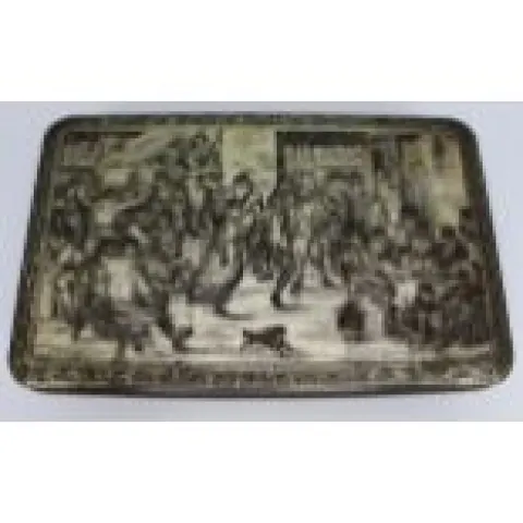 Vintage G.B.Co Belgium Teniers Biscuit Tin