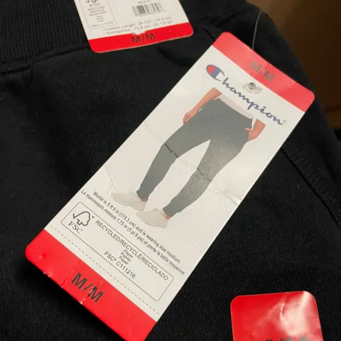 10 x Champion Black Joggers – Fleece Lined Sweatpants - New - RRP £480.00