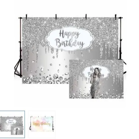 6 x Happy Birthday Photography Backrops